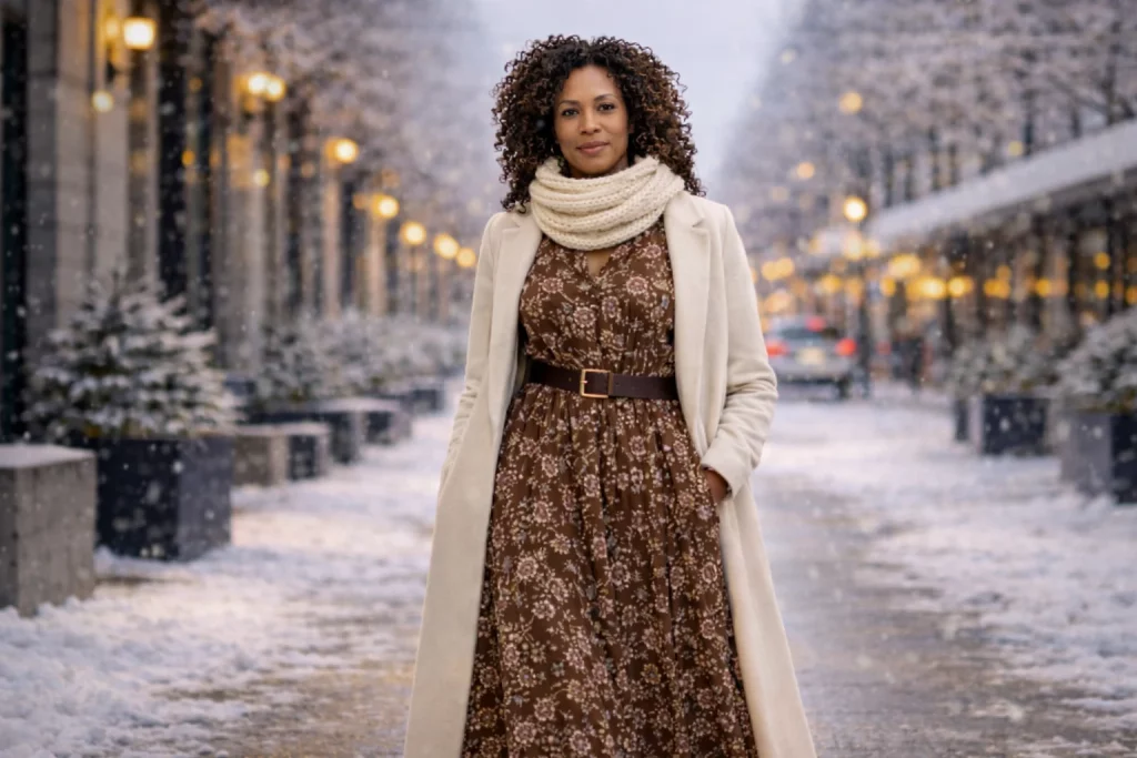sommerkleid im winter stylen